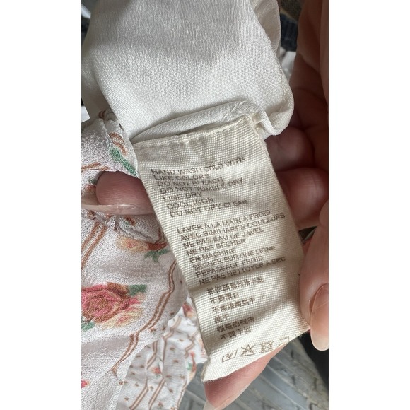 Anthropologie Let Me Be Mock Neck Sheer Floral Print‎ Mini Dress Size Medium - Picture 10 of 10